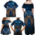 New Zealand Maori Matariki Family Matching Off Shoulder Maxi Dress and Hawaiian Shirt Hongi Kiwi Bird and Silver Fern LT03