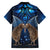 New Zealand Maori Matariki Family Matching Off Shoulder Short Dress and Hawaiian Shirt Hongi Kiwi Bird and Silver Fern LT03