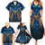 New Zealand Maori Matariki Family Matching Summer Maxi Dress and Hawaiian Shirt Hongi Kiwi Bird and Silver Fern LT03