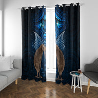 New Zealand Maori Matariki Window Curtain Hongi Kiwi Bird and Silver Fern LT03