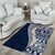 Hawaii Plumeria Tribal Vintage Area Rug Special Blue