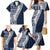 Hawaii Plumeria Tribal Vintage Family Matching Mermaid Dress and Hawaiian Shirt Special Blue