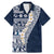 Hawaii Plumeria Tribal Vintage Family Matching Mermaid Dress and Hawaiian Shirt Special Blue