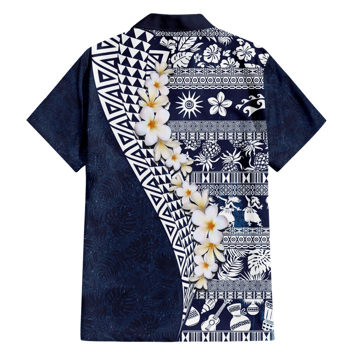 Hawaii Plumeria Tribal Vintage Hawaiian Shirt Special Blue LT03 - Polynesian Pride