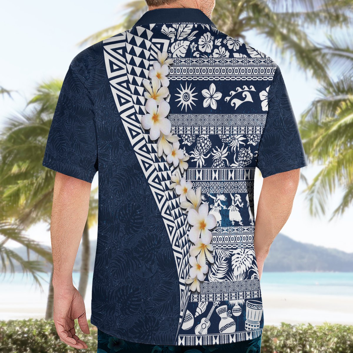 Hawaii Plumeria Tribal Vintage Hawaiian Shirt Special Blue LT03 - Polynesian Pride