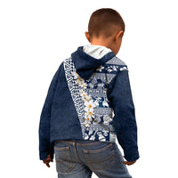 Hawaii Plumeria Tribal Vintage Kid Hoodie Special Blue