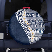 Hawaii Plumeria Tribal Vintage Spare Tire Cover Special Blue LT03 - Polynesian Pride