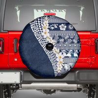 Hawaii Plumeria Tribal Vintage Spare Tire Cover Special Blue LT03 - Polynesian Pride