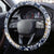 Hawaii Plumeria Tribal Vintage Steering Wheel Cover Special Blue