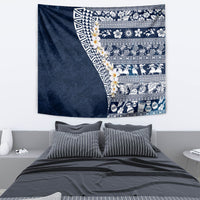Hawaii Plumeria Tribal Vintage Tapestry Special Blue LT03 - Polynesian Pride