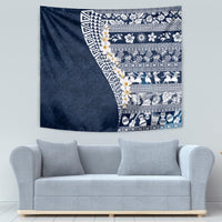 Hawaii Plumeria Tribal Vintage Tapestry Special Blue LT03 - Polynesian Pride
