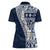 Hawaii Plumeria Tribal Vintage Women Polo Shirt Special Blue