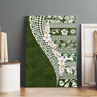 Hawaii Plumeria Tribal Vintage Canvas Wall Art Special Green LT03 - Polynesian Pride