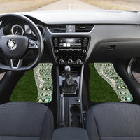 Hawaii Plumeria Tribal Vintage Car Mats Special Green