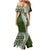 Hawaii Plumeria Tribal Vintage Family Matching Mermaid Dress and Hawaiian Shirt Special Green