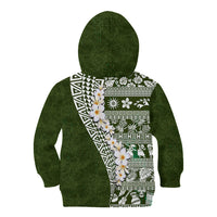 Hawaii Plumeria Tribal Vintage Kid Hoodie Special Green