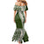 Hawaii Plumeria Tribal Vintage Mermaid Dress Special Green