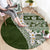 Hawaii Plumeria Tribal Vintage Round Carpet Special Green