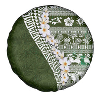Hawaii Plumeria Tribal Vintage Spare Tire Cover Special Green LT03 - Polynesian Pride