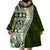 Hawaii Plumeria Tribal Vintage Wearable Blanket Hoodie Special Green