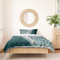 Hawaii Plumeria Tribal Vintage Bedding Set Special Turquoise LT03 - Polynesian Pride