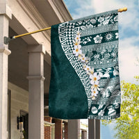 Hawaii Plumeria Tribal Vintage Garden Flag Special Turquoise LT03 House Flag Turquoise - Polynesian Pride