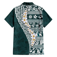Hawaii Plumeria Tribal Vintage Hawaiian Shirt Special Turquoise LT03 - Polynesian Pride