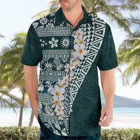 Hawaii Plumeria Tribal Vintage Hawaiian Shirt Special Turquoise LT03 - Polynesian Pride