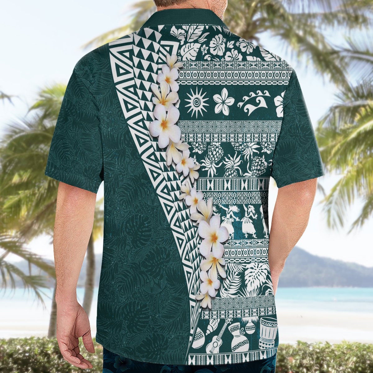 Hawaii Plumeria Tribal Vintage Hawaiian Shirt Special Turquoise LT03 - Polynesian Pride