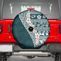 Hawaii Plumeria Tribal Vintage Spare Tire Cover Special Turquoise LT03 - Polynesian Pride