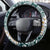 Hawaii Plumeria Tribal Vintage Steering Wheel Cover Special Turquoise