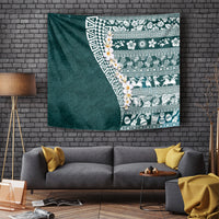 Hawaii Plumeria Tribal Vintage Tapestry Special Turquoise LT03 - Polynesian Pride