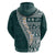 Hawaii Plumeria Tribal Vintage Zip Hoodie Special Turquoise
