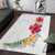 Hawaiian Plumeria and Hibiscus Area Rug White Mode