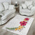 Hawaiian Plumeria and Hibiscus Area Rug White Mode