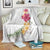 Hawaiian Plumeria and Hibiscus Blanket White Mode