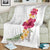 Hawaiian Plumeria and Hibiscus Blanket White Mode