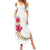 Hawaiian Plumeria and Hibiscus Family Matching Summer Maxi Dress and Hawaiian Shirt White Mode