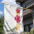 Hawaiian Plumeria and Hibiscus Garden Flag White Mode