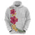 Hawaiian Plumeria and Hibiscus Hoodie White Mode