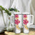 Hawaiian Plumeria and Hibiscus Tumbler With Handle White Mode