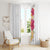 Hawaiian Plumeria and Hibiscus Window Curtain White Mode