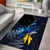 New Zealand Tui Bird Matariki Area Rug Galaxy Fern With Maori Pattern