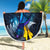 New Zealand Tui Bird Matariki Beach Blanket Galaxy Fern With Maori Pattern