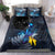 New Zealand Tui Bird Matariki Bedding Set Galaxy Fern With Maori Pattern