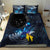 New Zealand Tui Bird Matariki Bedding Set Galaxy Fern With Maori Pattern