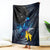 New Zealand Tui Bird Matariki Blanket Galaxy Fern With Maori Pattern