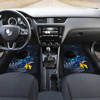 New Zealand Tui Bird Matariki Car Mats Galaxy Fern With Maori Pattern