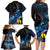 New Zealand Tui Bird Matariki Family Matching Long Sleeve Bodycon Dress and Hawaiian Shirt Galaxy Fern With Maori Pattern