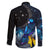 New Zealand Tui Bird Matariki Family Matching Long Sleeve Bodycon Dress and Hawaiian Shirt Galaxy Fern With Maori Pattern